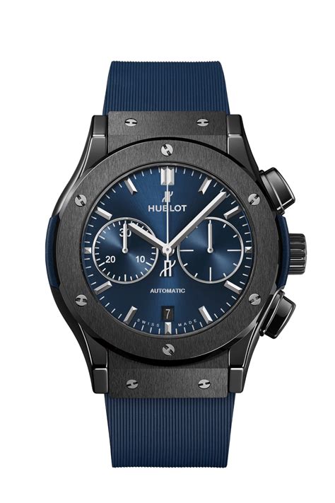 hublot ceramic blue chronograph|hublot geneve chronograph.